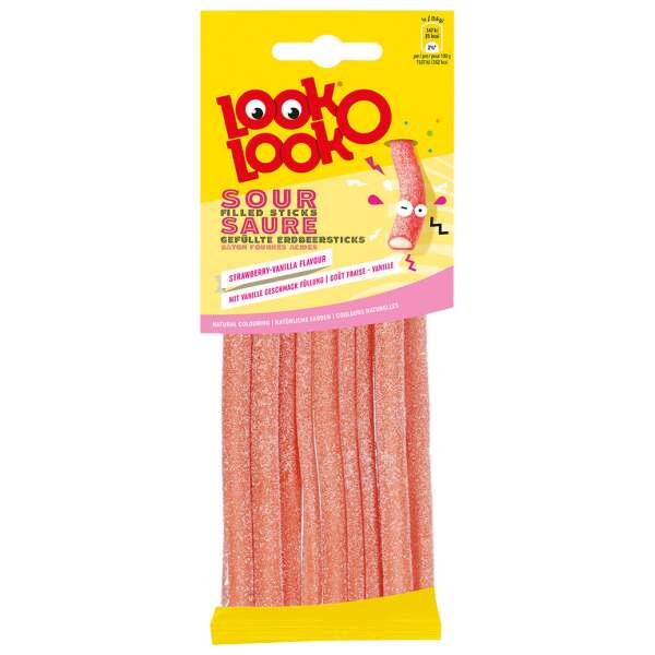 Image of LOL Saure Erdbeersticks gefüllt 115g bei Sweets.ch