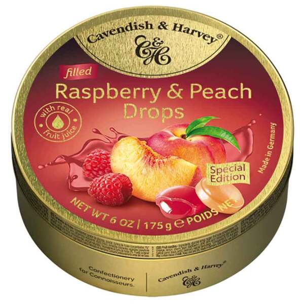 Image of Cavendish & Harvey Filled Raspberry & Peach Drops 175g