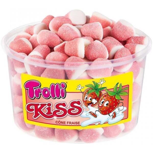 Image of Trolli Kiss - Schaum Erdbeeren 150 Stk. bei Sweets.ch