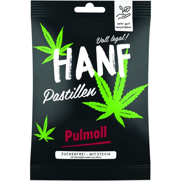 Image of Pulmoll Hanf Pastillen zuckerfrei Beutel 75g bei Sweets.ch