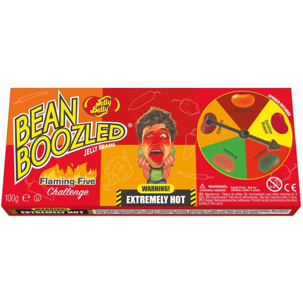 Image of Jelly Belly Bean Boozled "Flaming Five Challenge" Glücksrad 100g