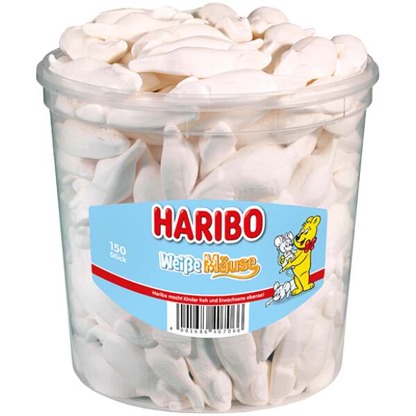 Image of Haribo Weisse Mäuse 150 Stk.