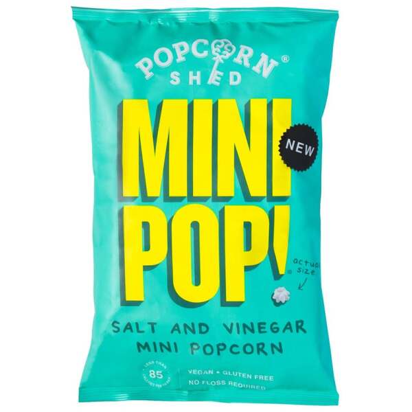 Image of Popcorn Shed Mini Pop Large Bag Salt & Vinegar 75g