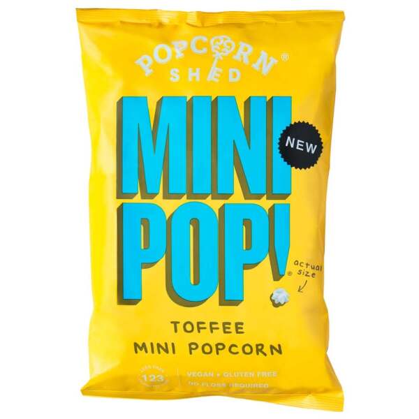 Image of Popcorn Shed Mini Pop Large Bag Toffee 100g