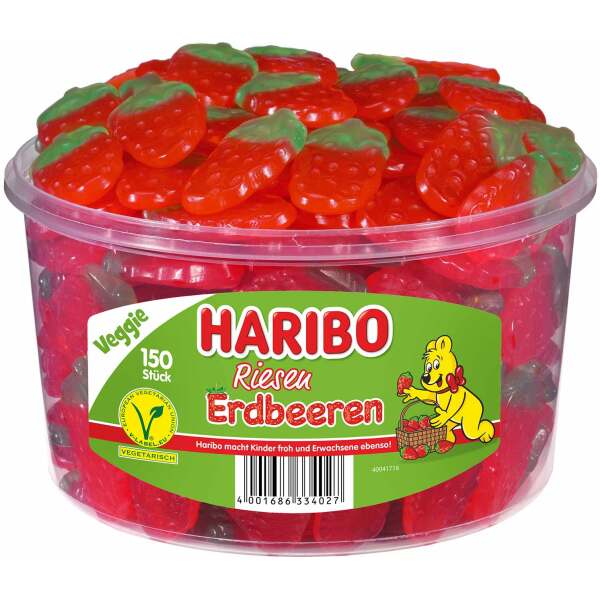 Image of Haribo Riesen Erdbeeren Veggie 150 Stk.