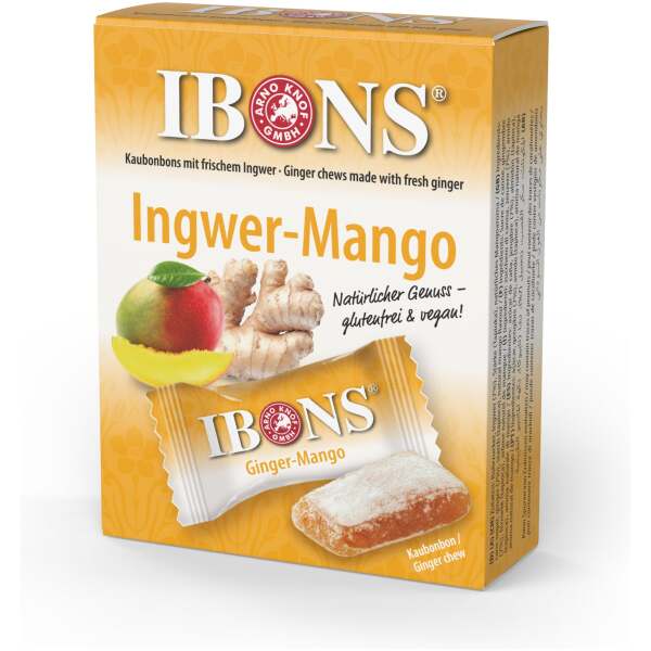 Image of Ibons Ingwer-Mango Kaubonbon 60g