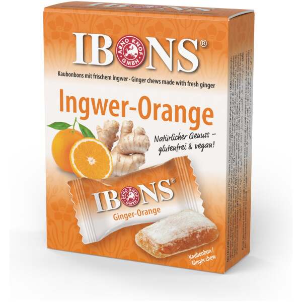 Image of Ibons Ingwer-Orange Kaubonbon 60g