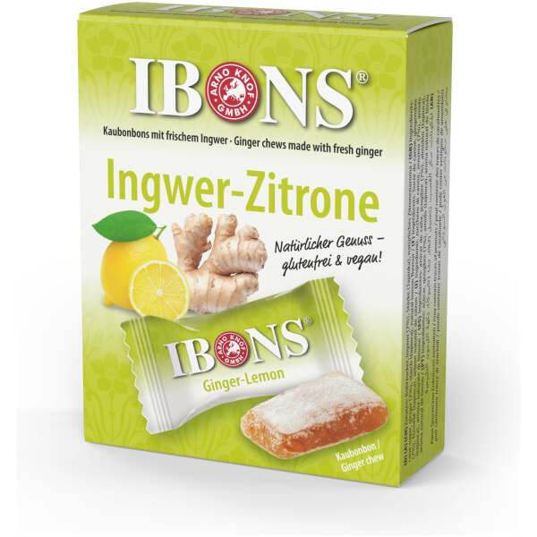 Image of Ibons Ingwer-Zitrone Kaubonbon 60g