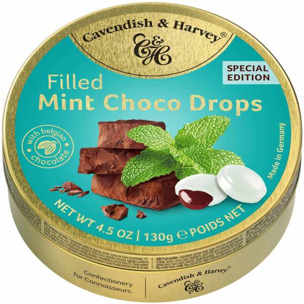 Image of Cavendish & Harvey Filled Mint Choco Drops 130g