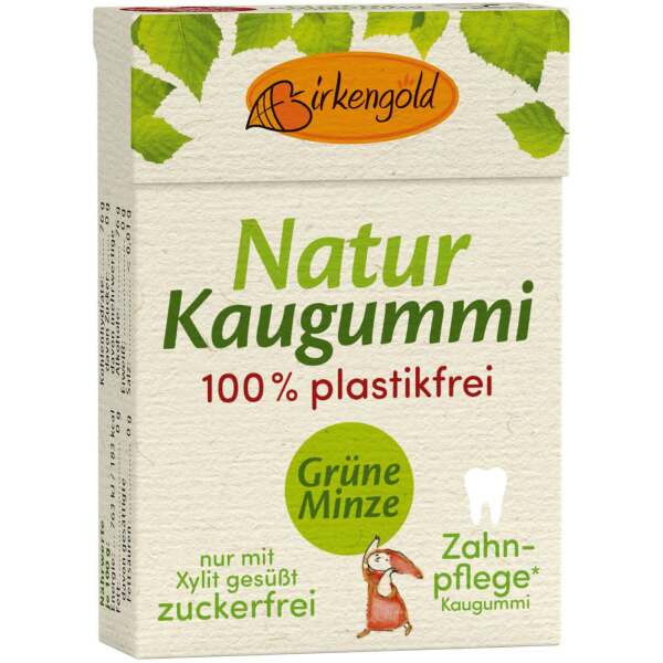 Image of Xylit Kaugummi Grüne Minze Natur-Kaumasse 28g bei Sweets.ch