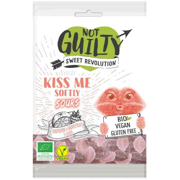 Image of Not Guilty Kiss Me Softly Himbeere & Grapefruit Bio 100g bei Sweets.ch