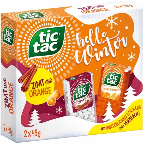 Image of tic tac hello winter Zimt & Orange 2x49g bei Sweets.ch